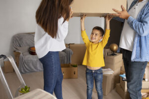 Kid holding box