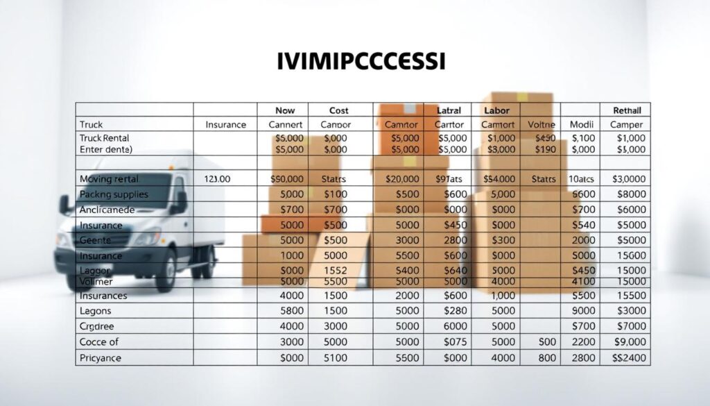 Moving costs breakdown Moving costs breakdown