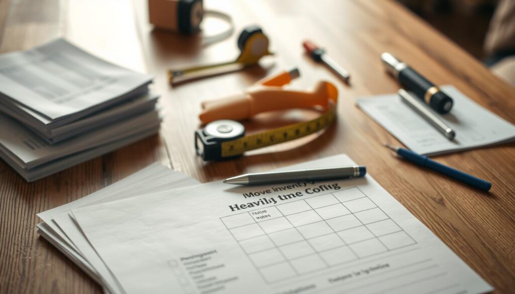 Moving plan and inventory checklist for heavy items Moving plan and inventory checklist for heavy items