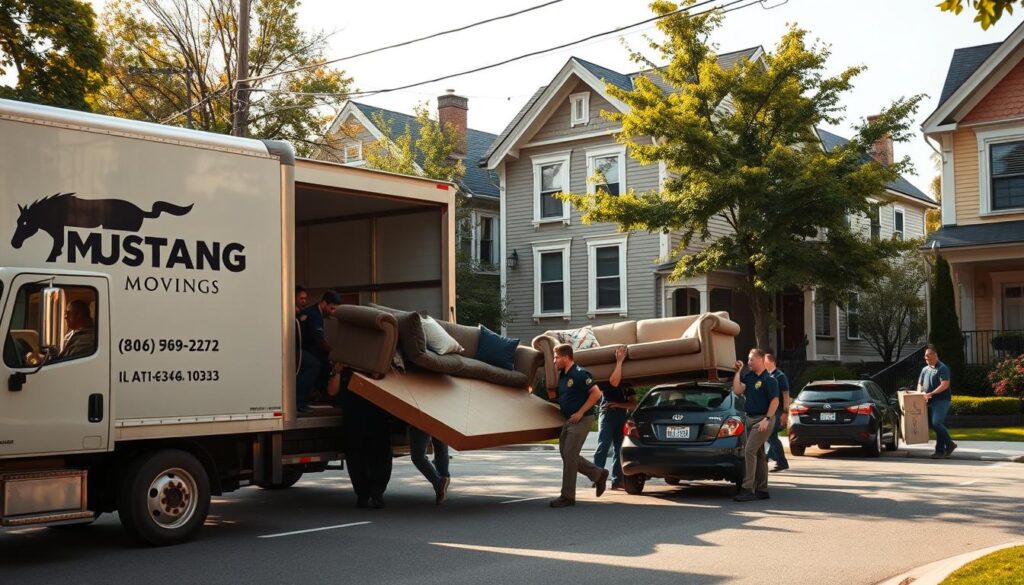 Mustang Moving furniture moving services in Winnetka Heights