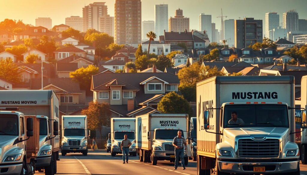 Residential moving and commercial moving services at Mustang Moving