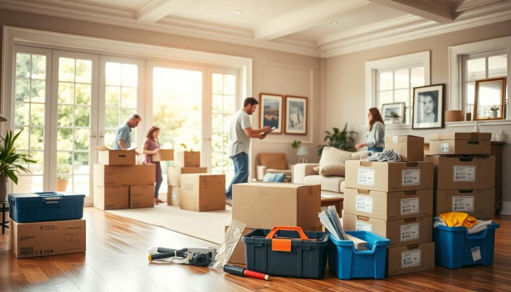 Unpacking services for settling into a new home