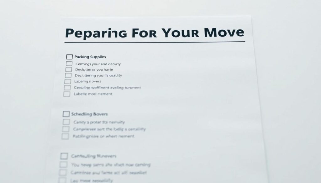 moving preparation checklist