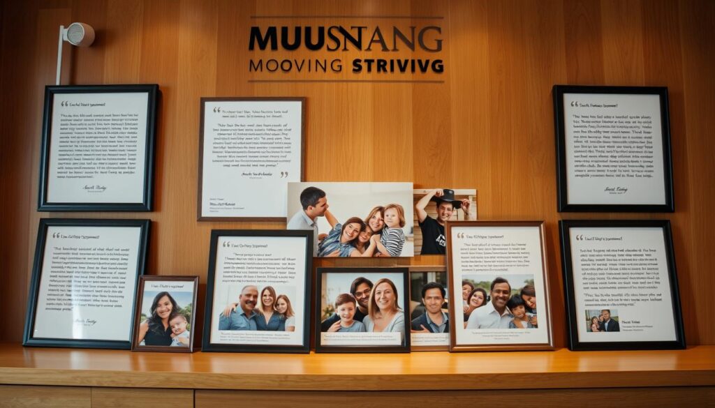 Mustang Moving services customer testimonials and success stories