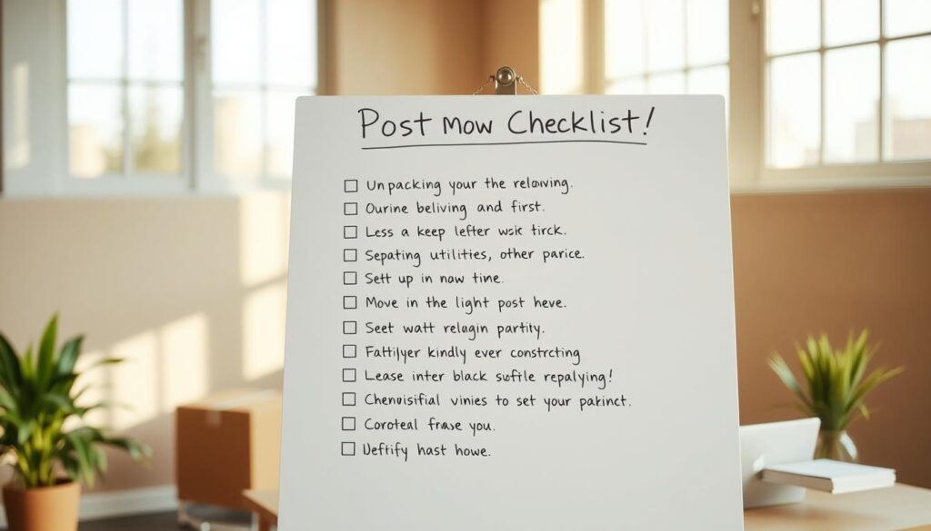 post-move checklist