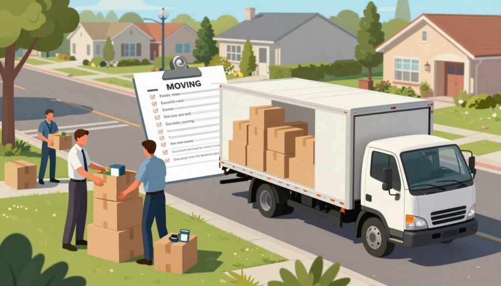 The moving process steps