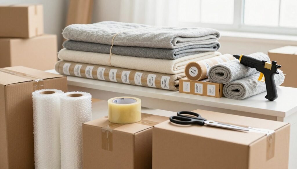 Essential moving supplies and packing materials for a smooth move